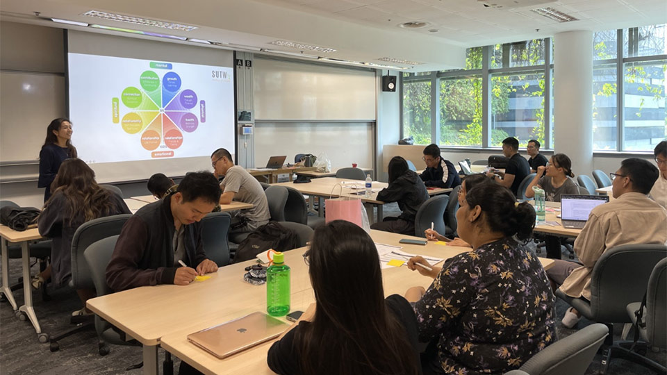 Students writing down some habits they struggle with at ‘Developing Habits that Stick’ workshop