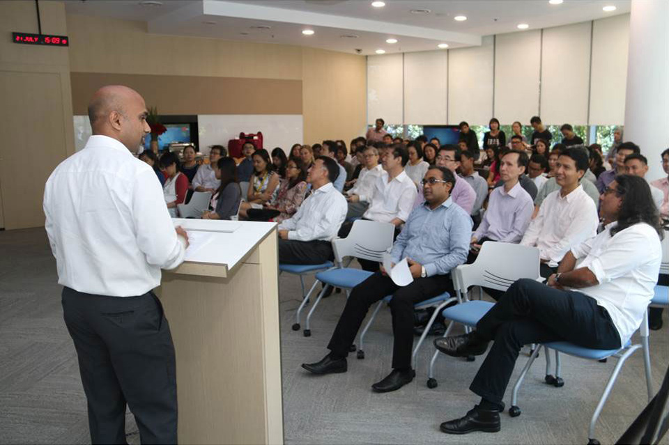 Campus Green Improvement Project - Tender Awarding Ceremony. Welcome speech to the stakeholders by SMU-OCD Director Mr. Sundar