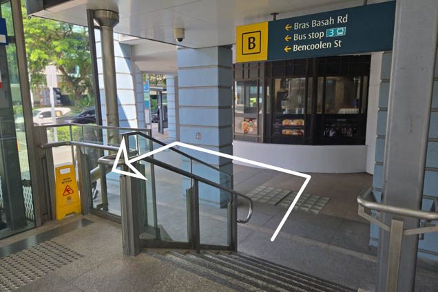 Step 2 from Bencoolen MRT Station Exit B