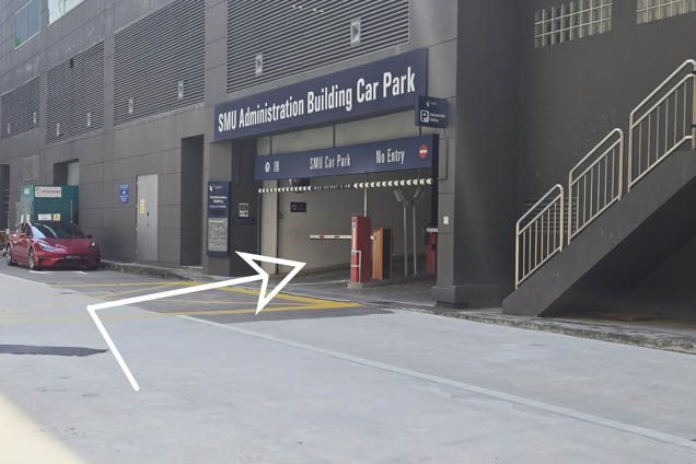 Step 4 for going to Administration Building carpark