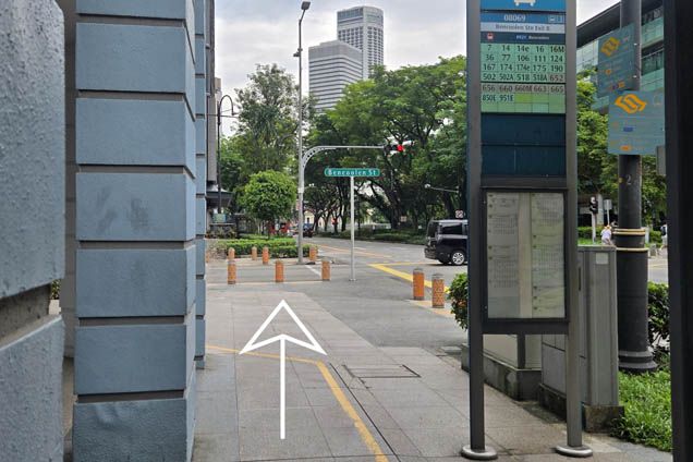 Alight at the bus stop