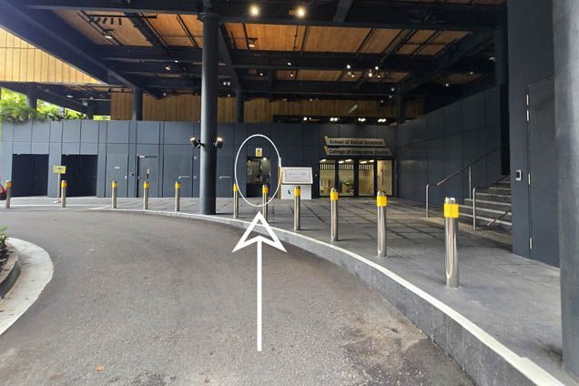 Upon alighting, you will see the Security Reception