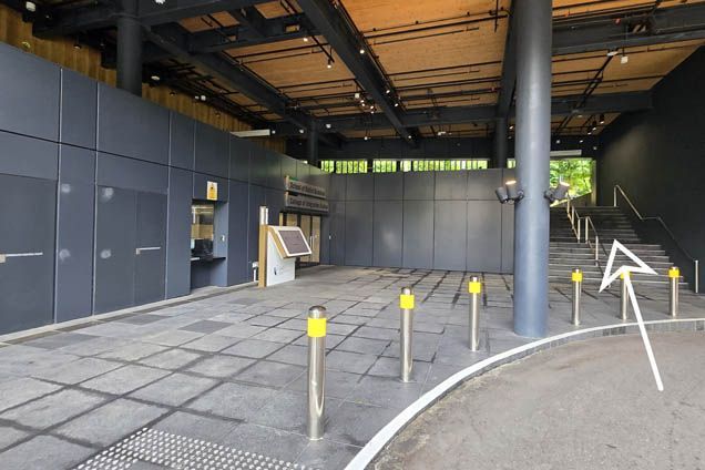 Upon alighting, you will see the Security Reception