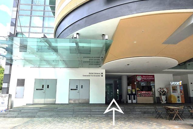 Head towards the visitor entrance