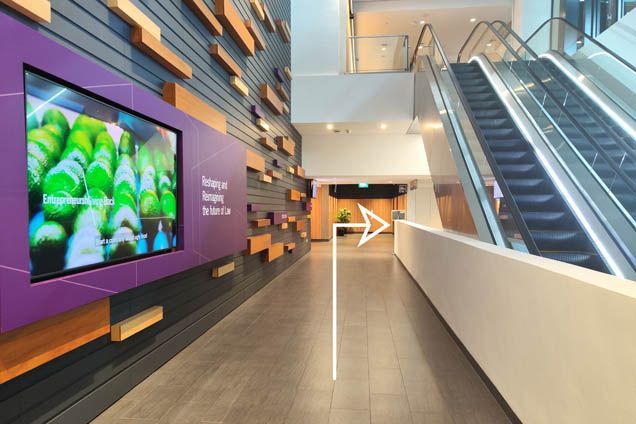 Walk straight and turn right