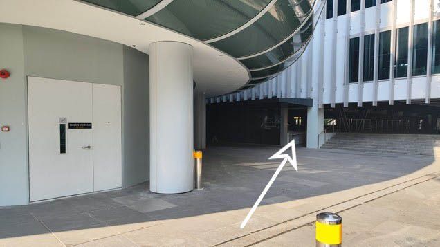 Upon alighting, you will see the Security Reception