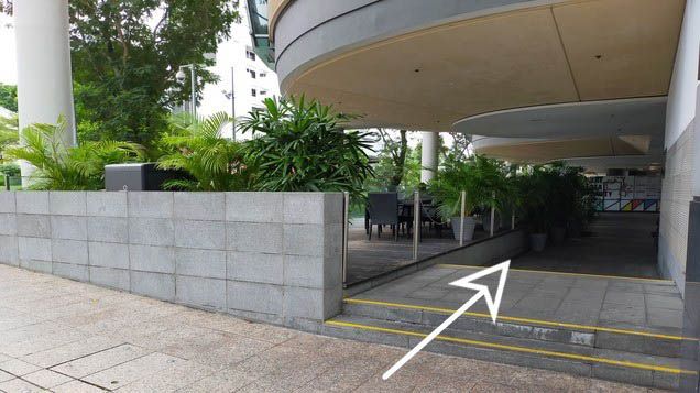 Make another right turn and head down the stairs