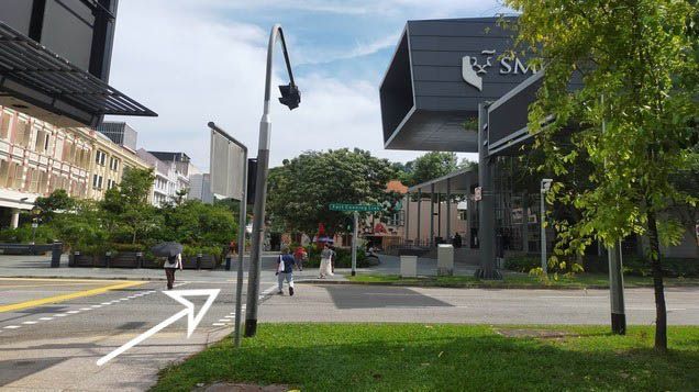 Cross the road towards YPHSL