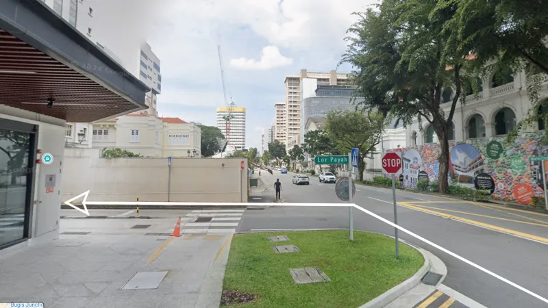Bus stop opposite Bencoolen MRT