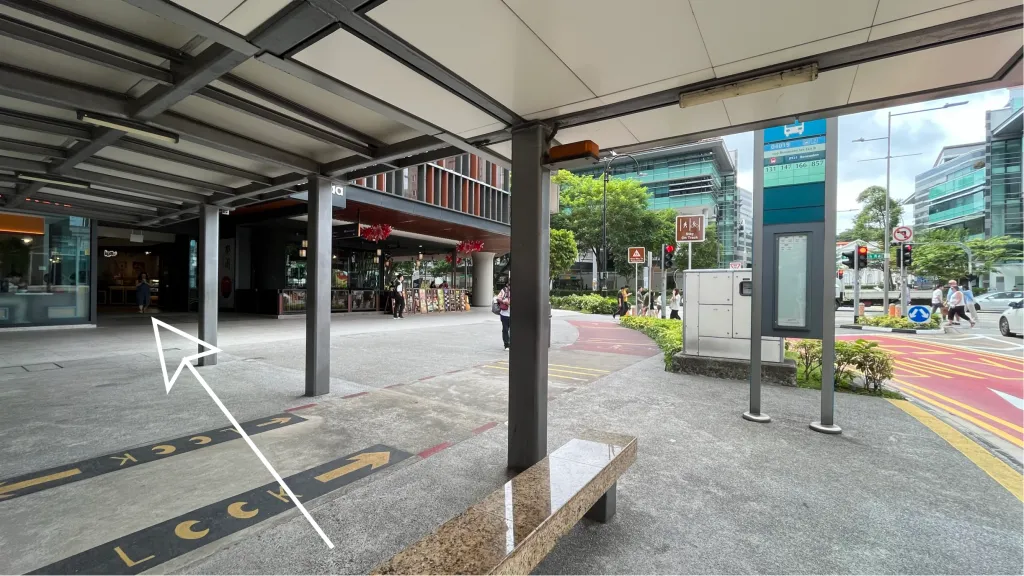 Bus stop opposite Bencoolen MRT
