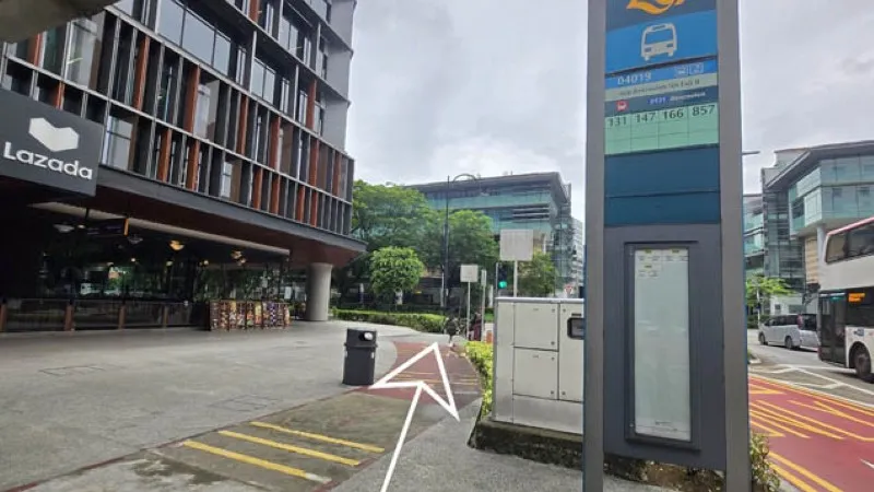 Bus stop opposite Bencoolen MRT