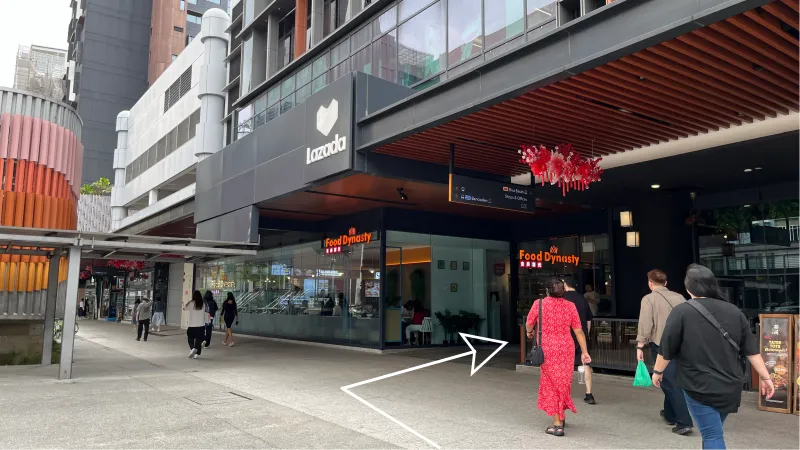 Enter the Lazada One building