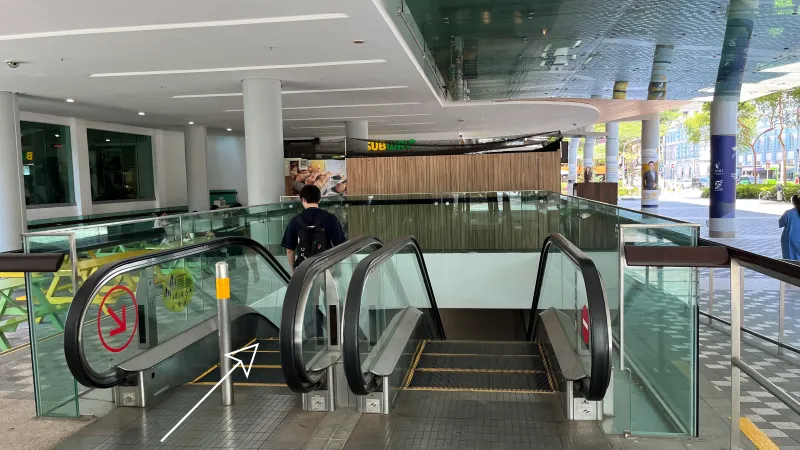 Escalator area