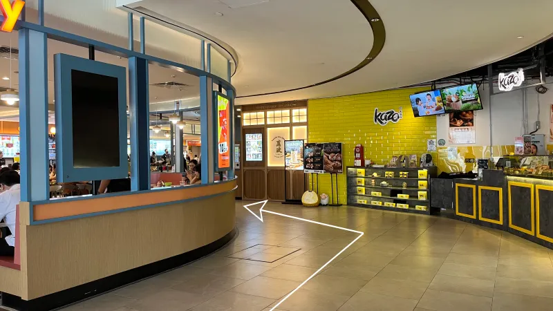 Corridor outside of food court