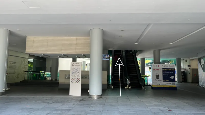 Go up escalator