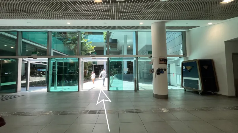 Corridor outside of food court