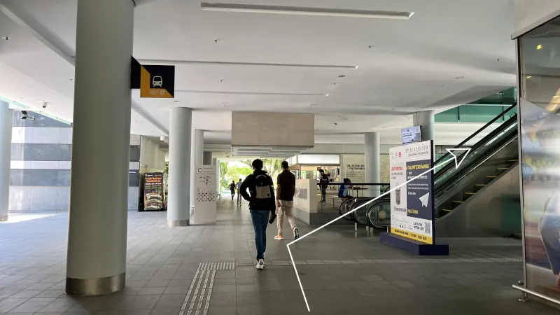 Go up escalator