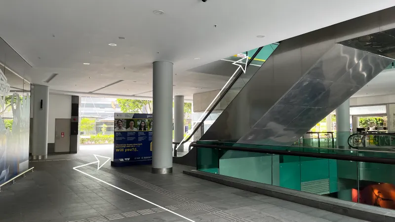 Escalator area