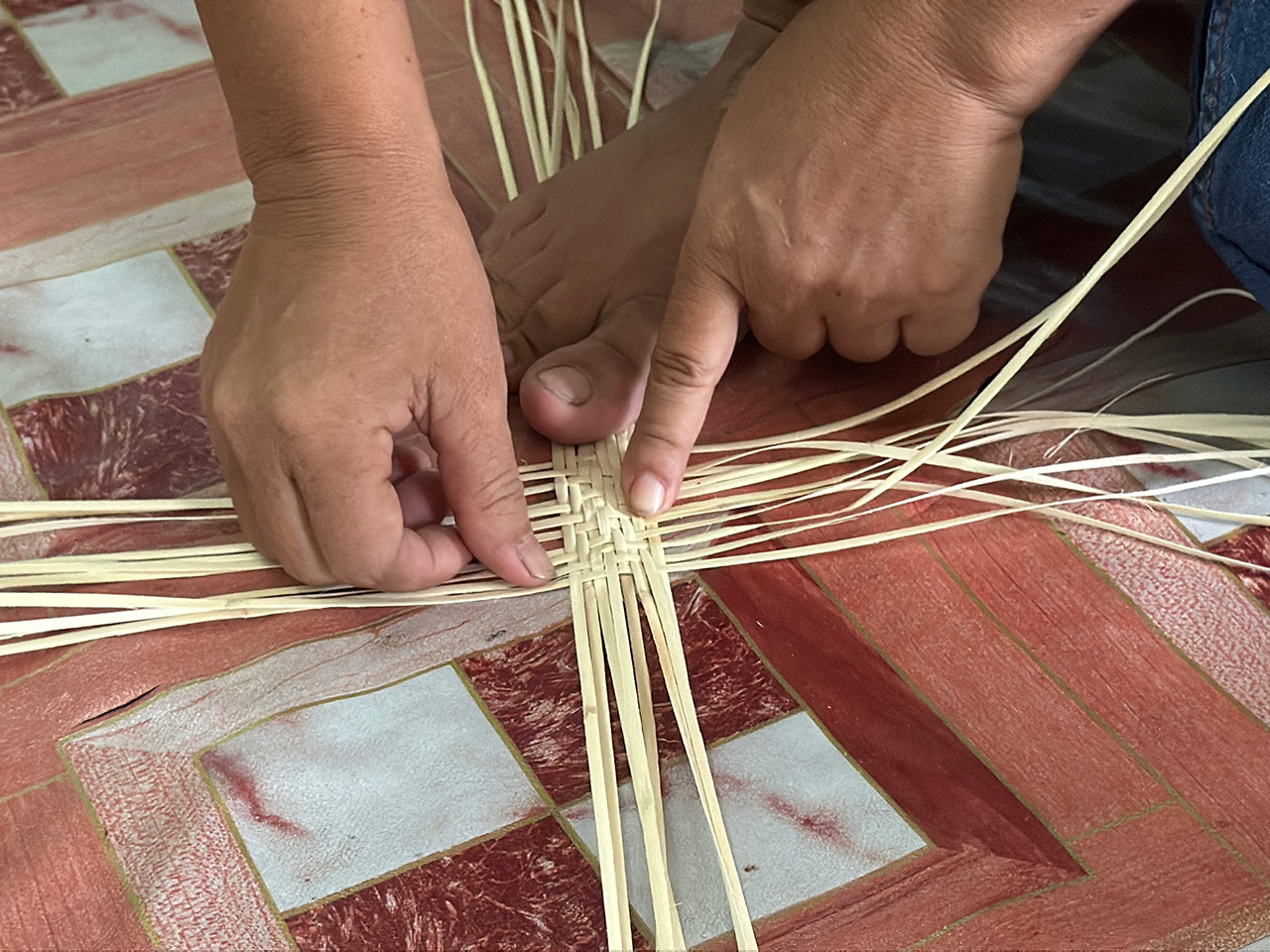 Doing handicrafts