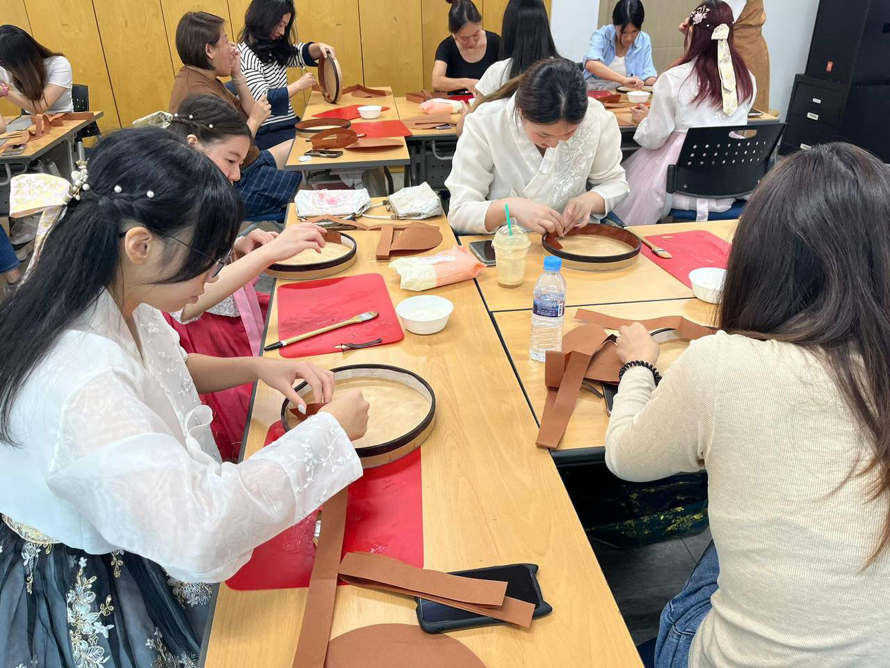 Doing handicrafts